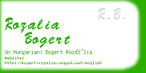 rozalia bogert business card